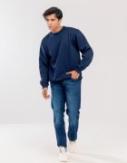 The Classic Men's Sweatshirts Navy - Image 2