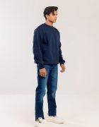 The Classic Men's Sweatshirts Navy - Image 3