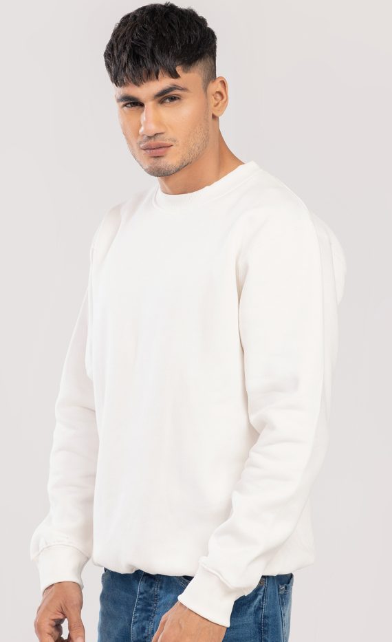 mens white sweatshirt