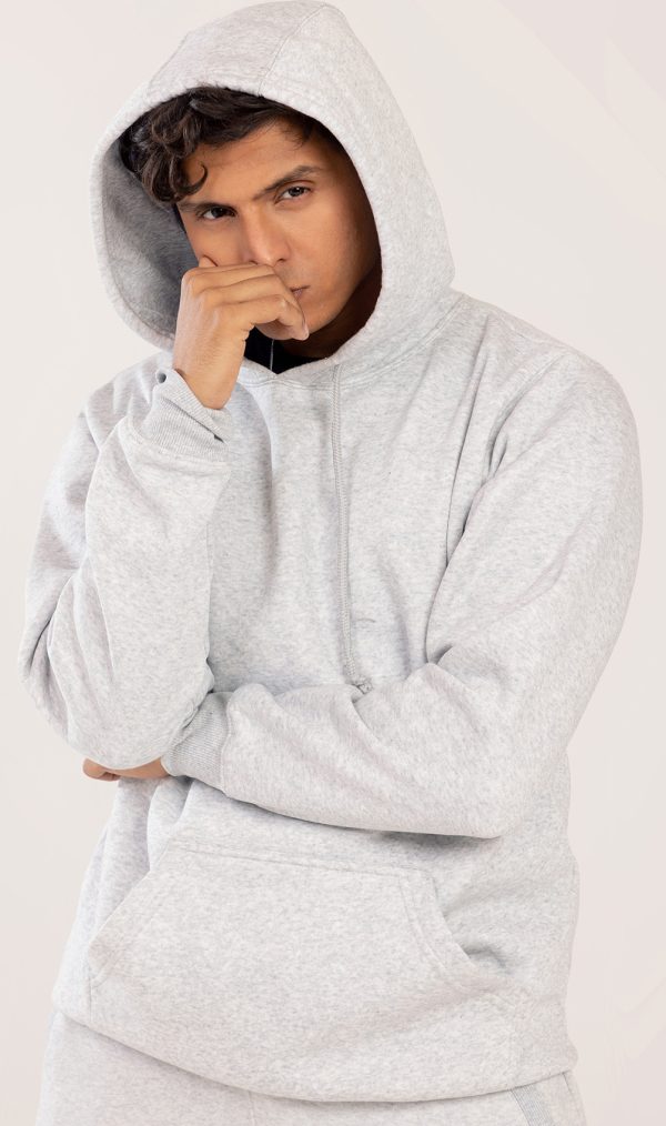 mens heather gray pullover hoodie